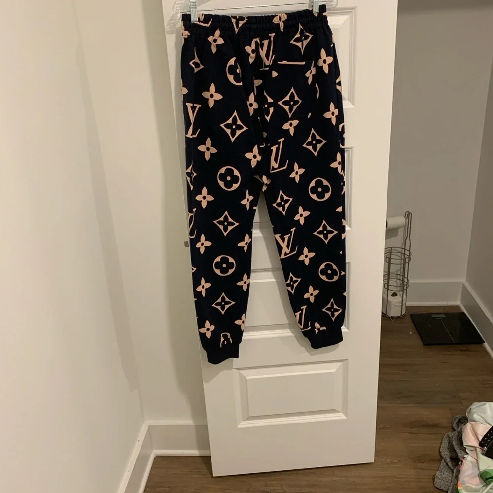 Louis Vuitton Dark Blue and Cream Monogram Hooded Tracksuit - Picture 4 of 8